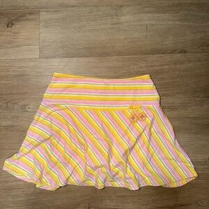 Gymboree Pink Yellow Striped Mini Skirt
